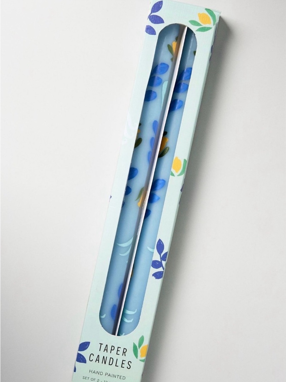Anthropologie Dimitria Handpainted Taper Candles, Set of 2